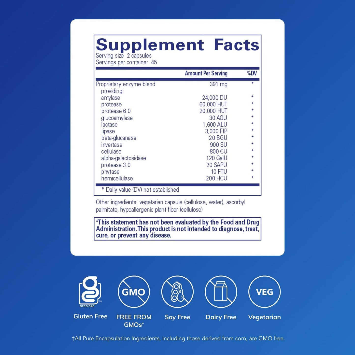 Pure Encapsulations Digestive Enzymes Ultra Capsule 90 Count