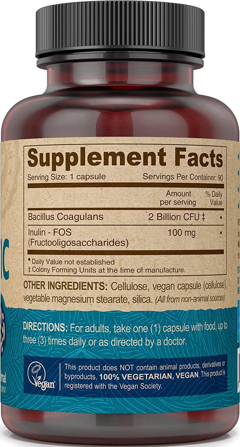 DEVA Vegan Probiotic with FOS Prebiotics Supplement, 2 Billion CFU, 100 mg Prebiotics Per Serving, Non-Dairy Gluten Free, Naturally Shelf Stable, 180 Capsules