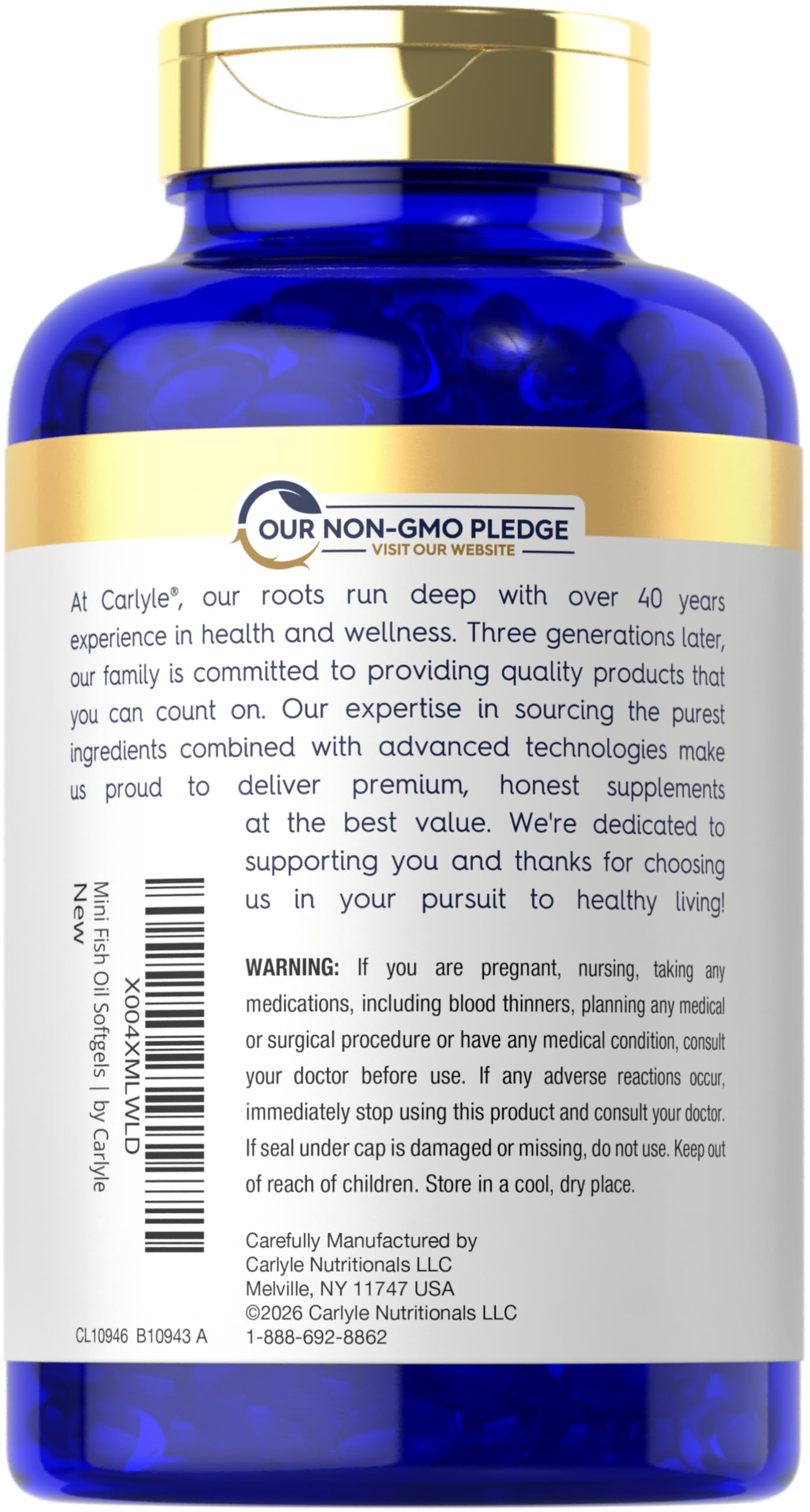 Carlyle Mini Fish Oil Softgels 150 Count