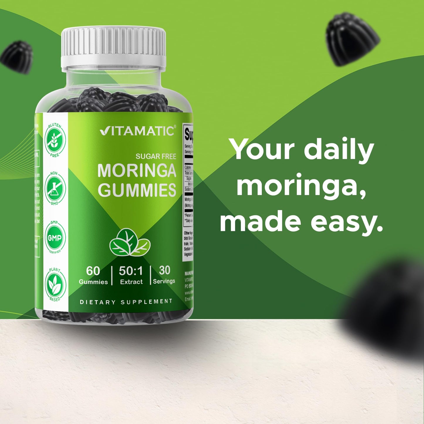 Vitamatic Moringa Leaf Extract Gummies 120 Count