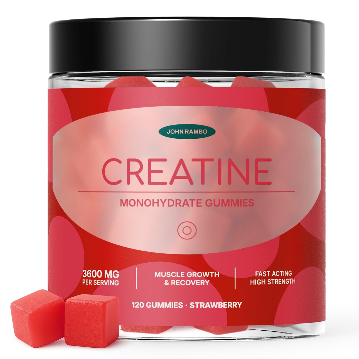 JOHN RAMBO Creatine Monohydrate Gummy 120 Count