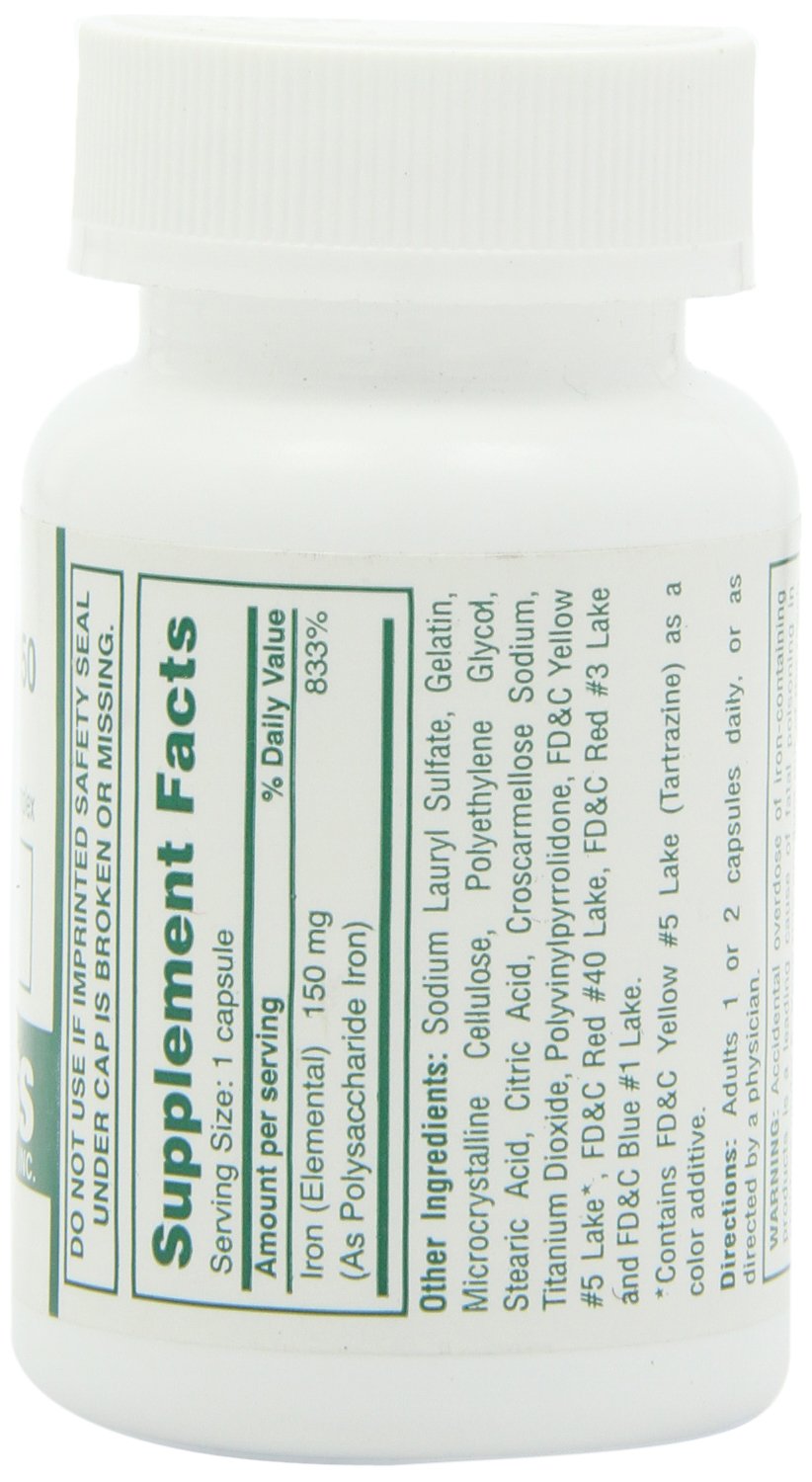 HIBROU Poly Iron Capsules 150 mg, 100 Capsules