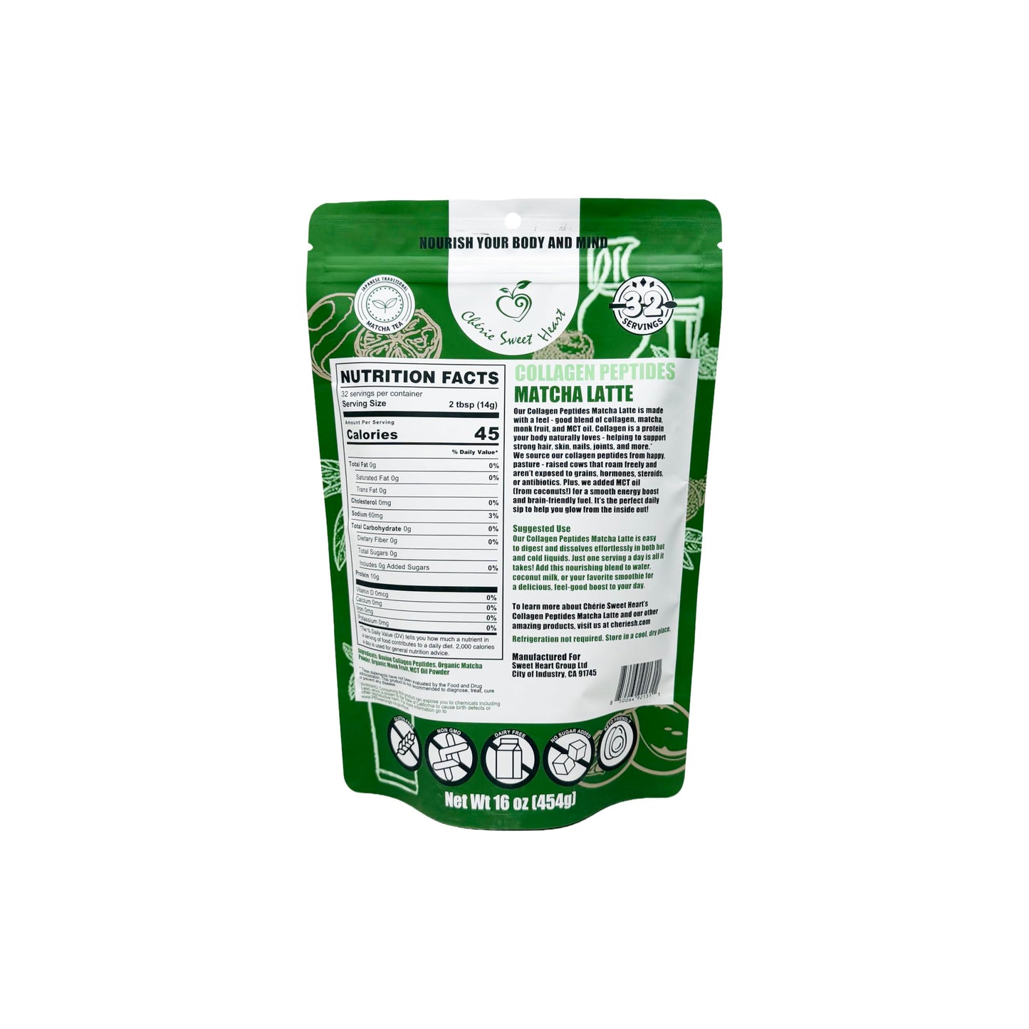Chérie Sweet Heart Collagen Peptide Powder, 16