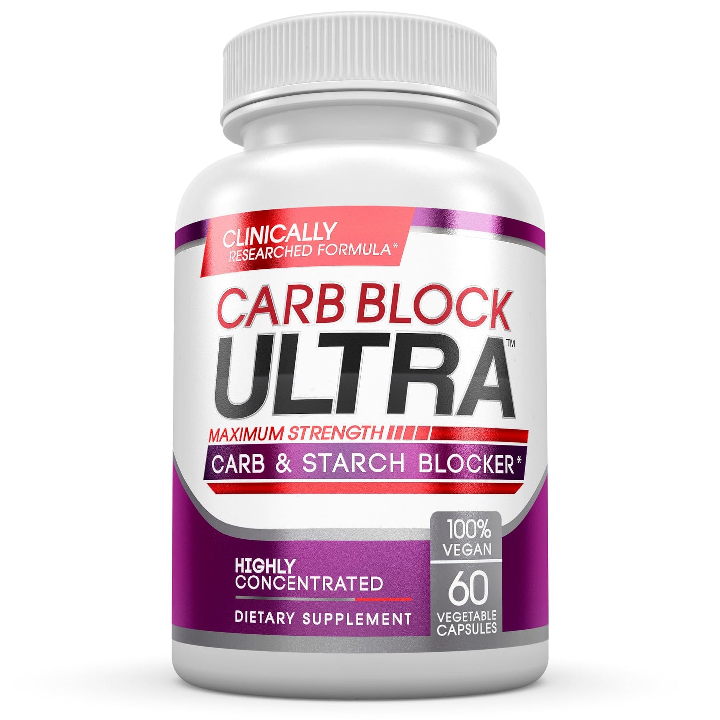Vivid Health Nutrition Carb Block Ultra White Kidney Bean Carbohydrate Blocker Capsules 60