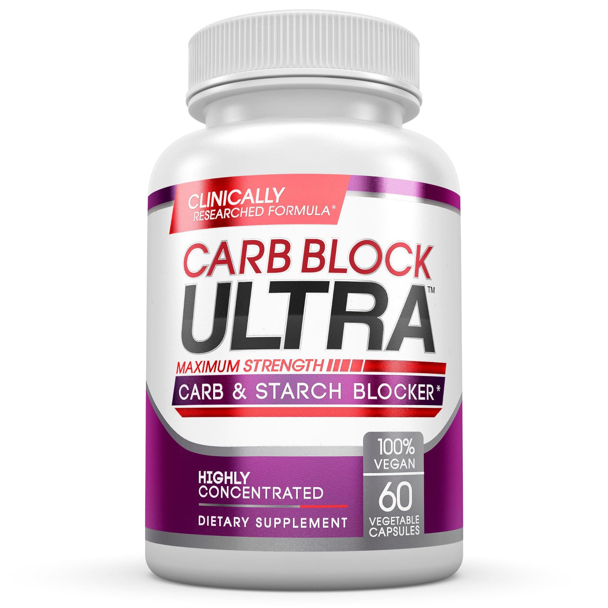 Vivid Health Nutrition Carb Block Ultra White Kidney Bean Carbohydrate Blocker Capsules 60