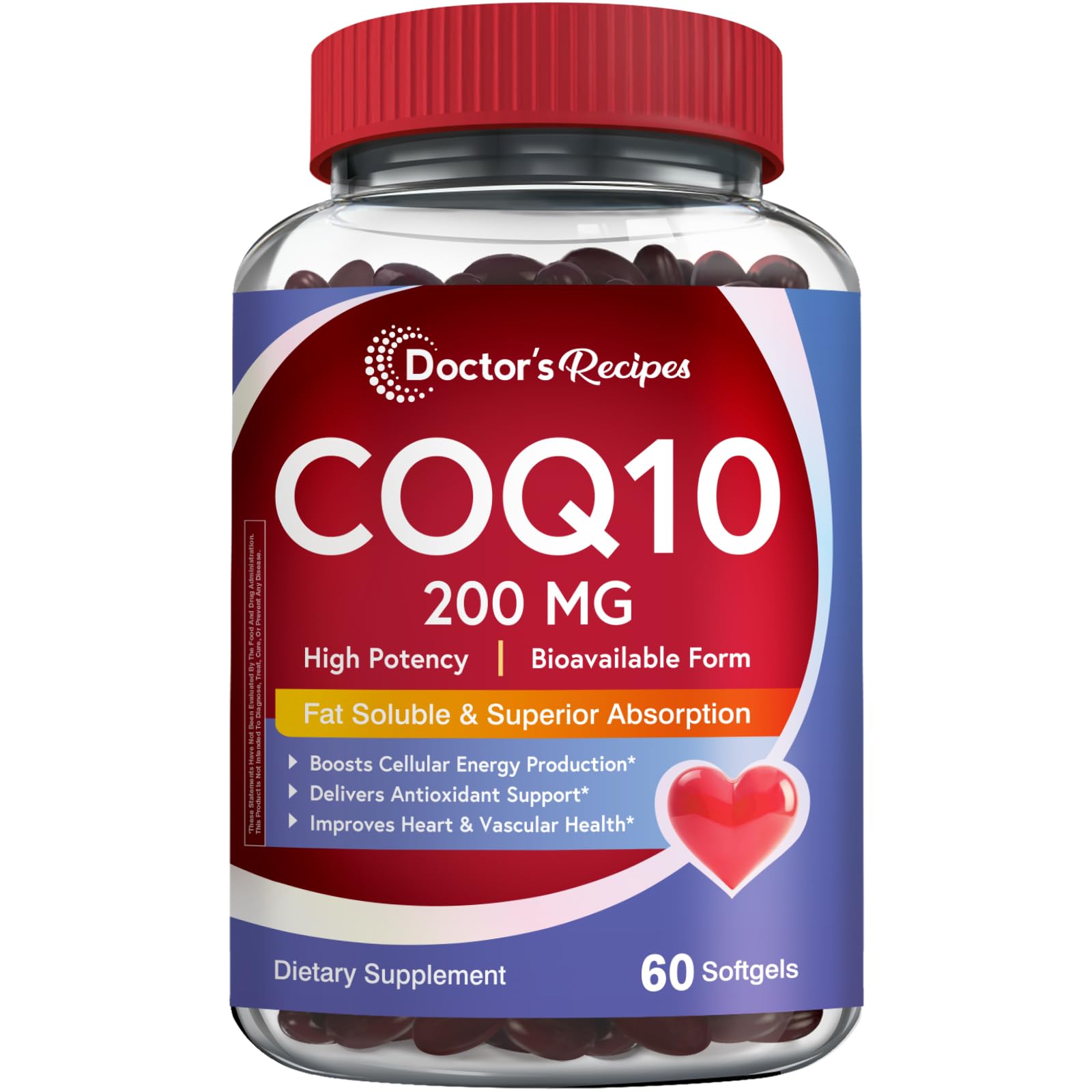 Doctor's Recipes CoQ10 200mg Softgels 60 Count