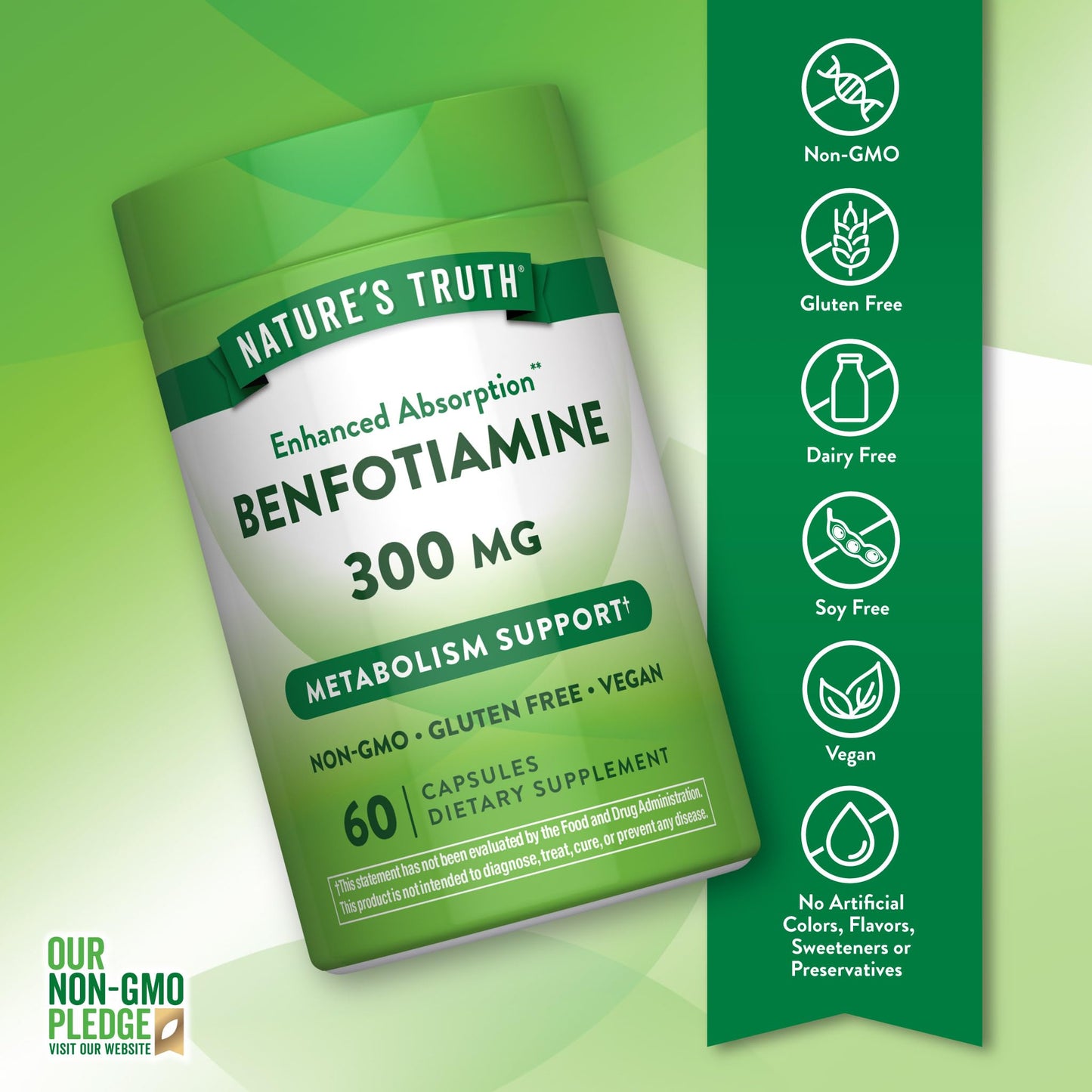 Nature's Truth Benfotiamine Capsule 60 Count