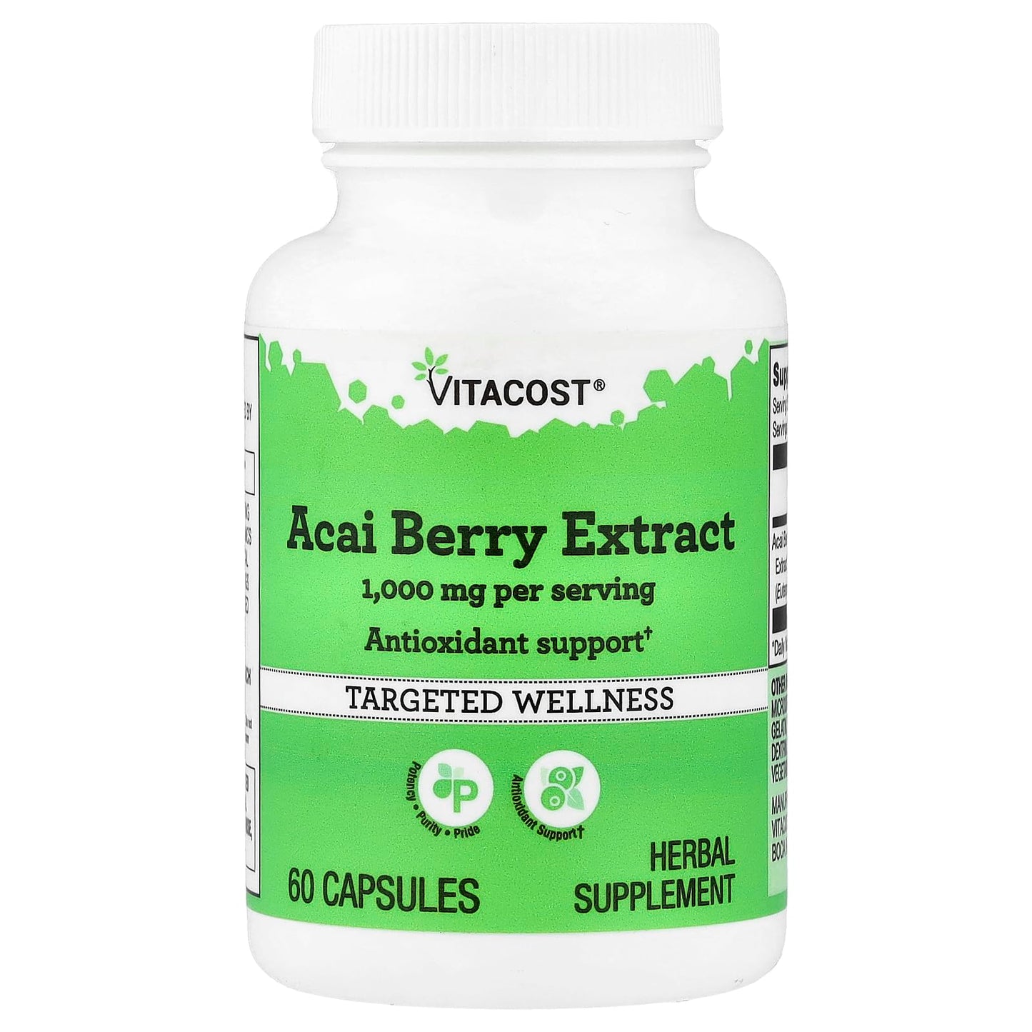Vitacost Acai Berry Extract Capsule, 60 Capsules