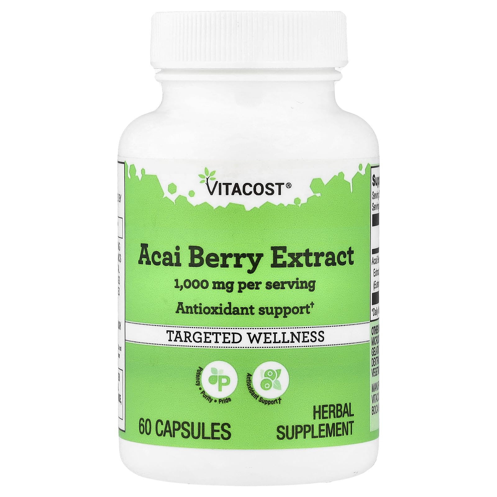 Vitacost Acai Berry Extract Capsule, 60 Capsules