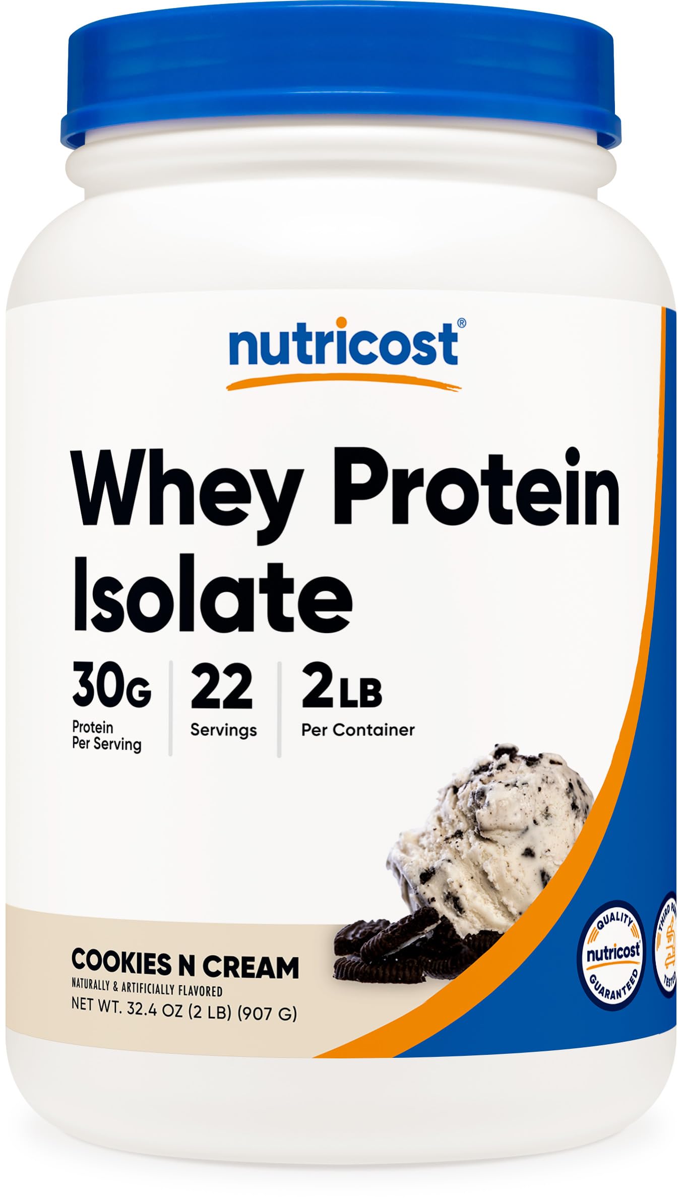 Nutricost Whey Protein Isolate Powder Cookies N Cream 32 Ounces