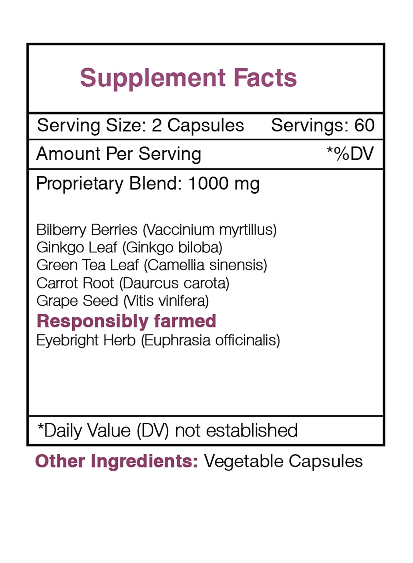 Secrets of the Tribe Falcon Eye Capsules 120 Count