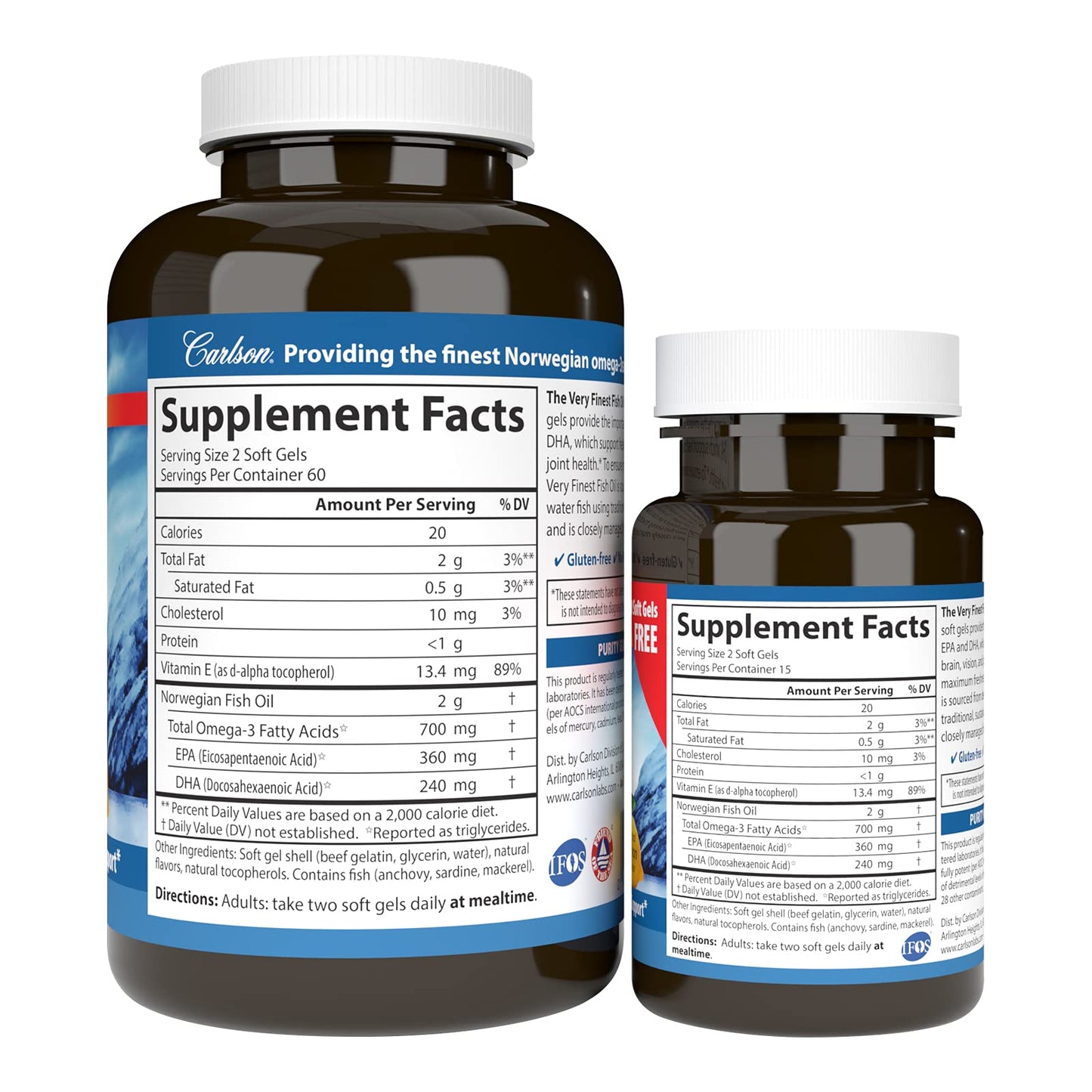 Carlson The Very Finest Fish Oil 700 mg Softgels 120