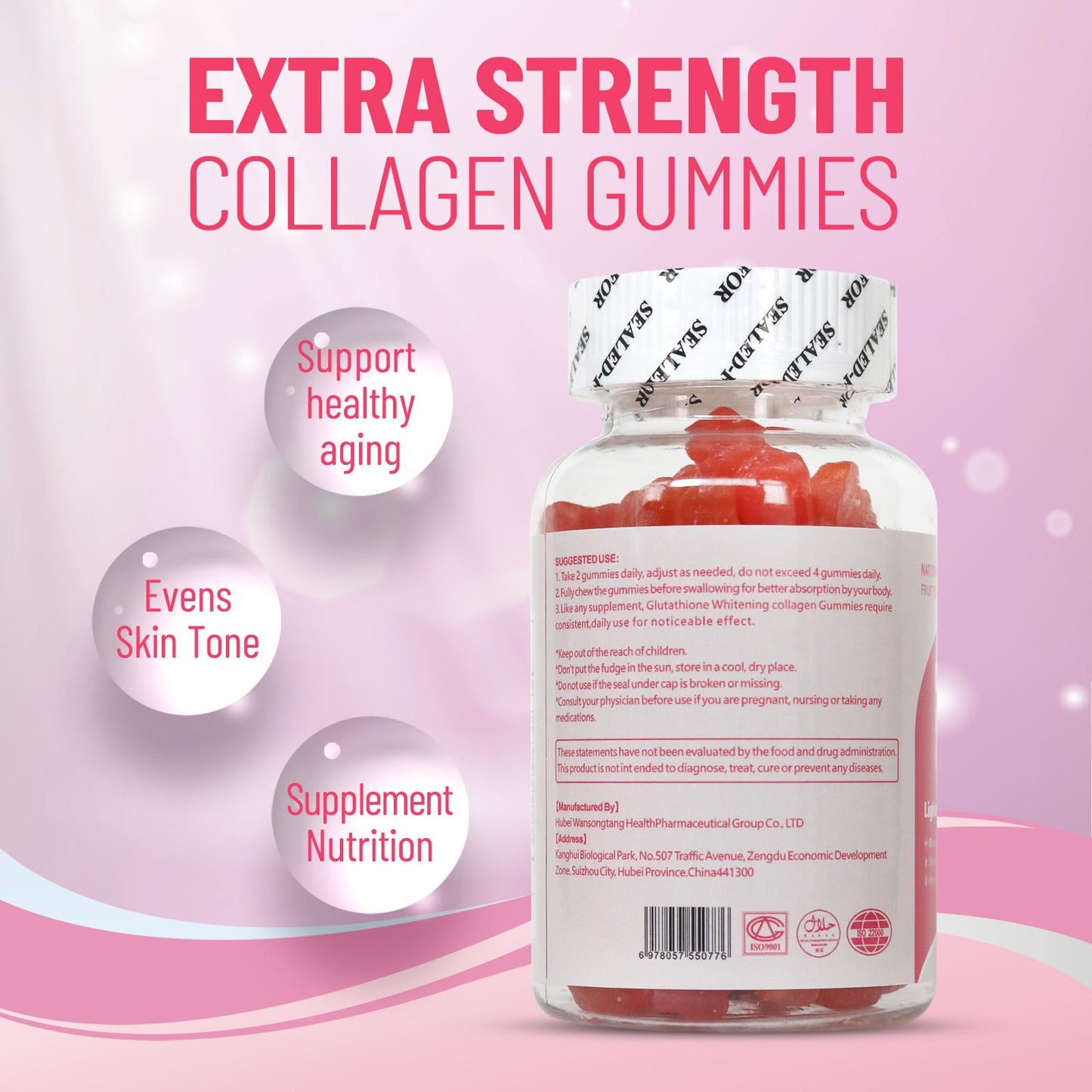 AIHIYO Collagen Whitening Gummies 60 Count