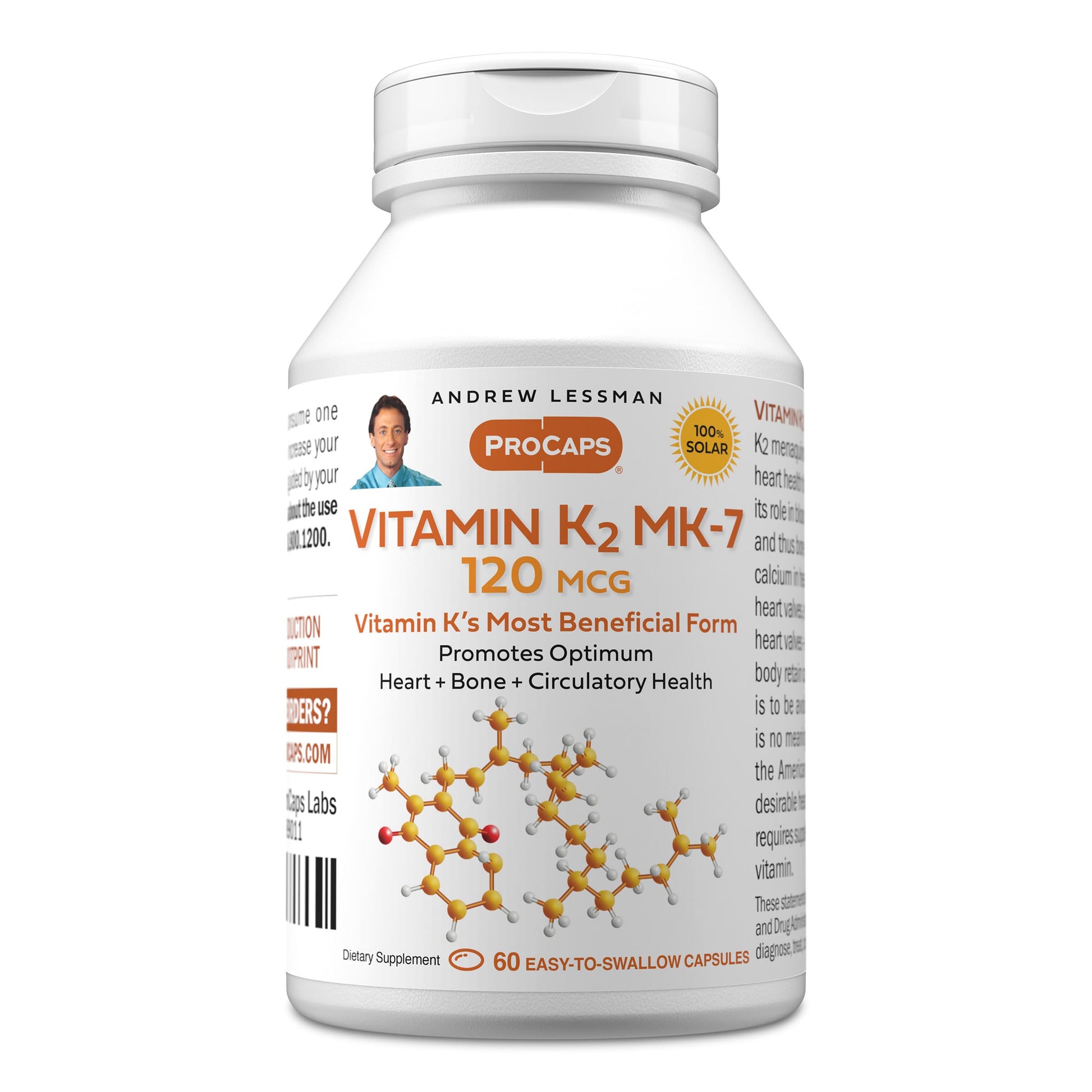 ANDREW LESSMAN Vitamin K2 MK7 120 mcg 60 Capsules