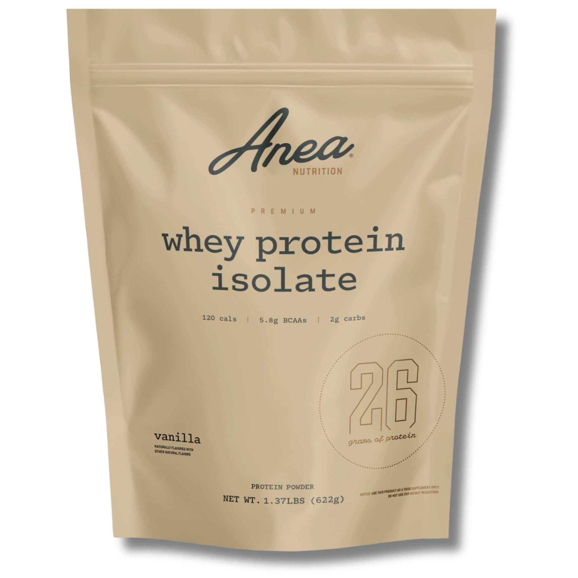 Anea Nutrition Whey Protein Isolate Vanilla Powder, 21.94 oz