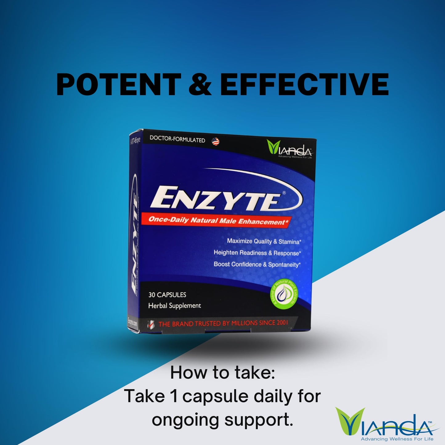 Enzyte MRC Natural Male Vitality Support Capsules, 90 Count