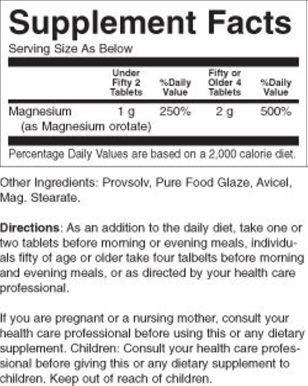 NCI Advanced Research Dr. Hans Nieper Magnesium Orotate Tablets, 200 Count