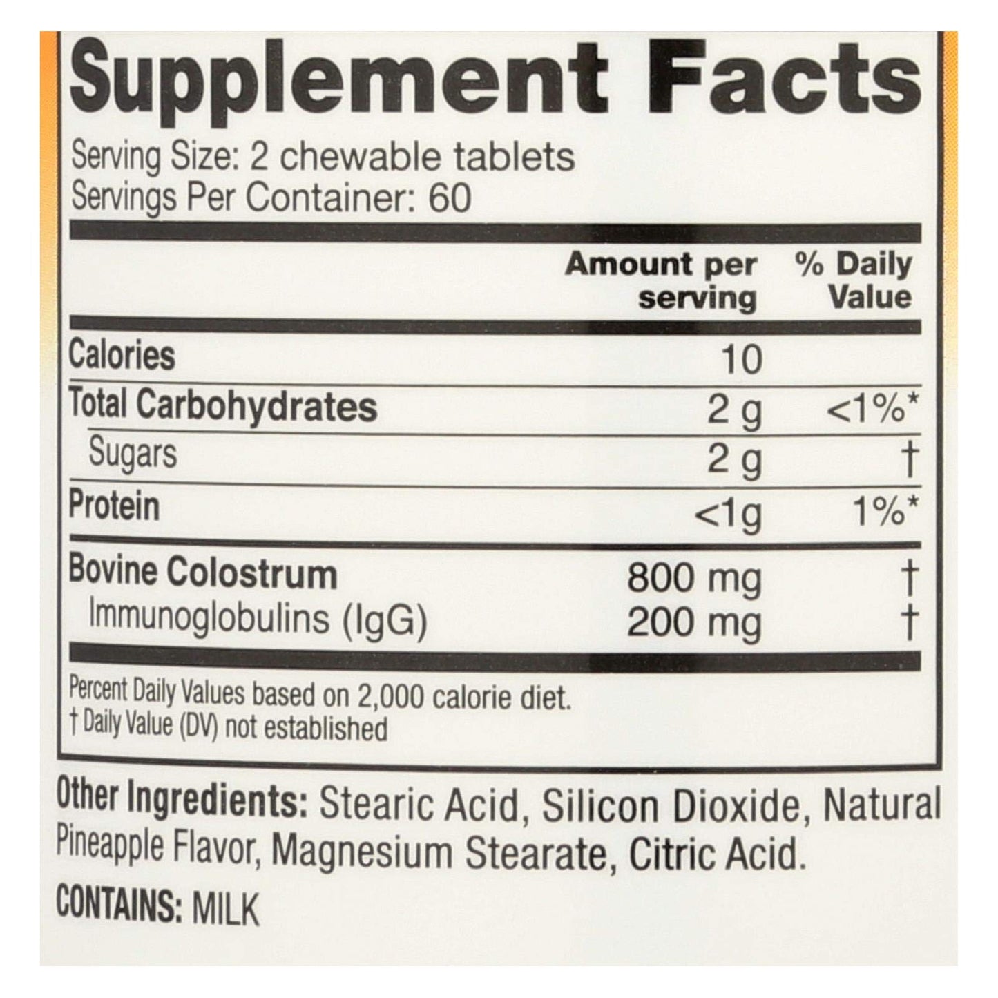 Naturade Symbiotics Colostrum Plus Chewables, Pineapple, 120 Chewable Tabs
