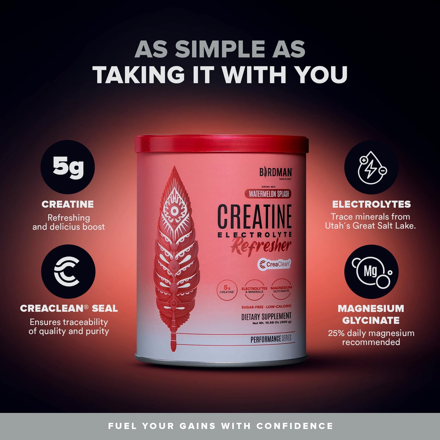BIRDMAN Creatine Refresher Powder 10.5 Ounce