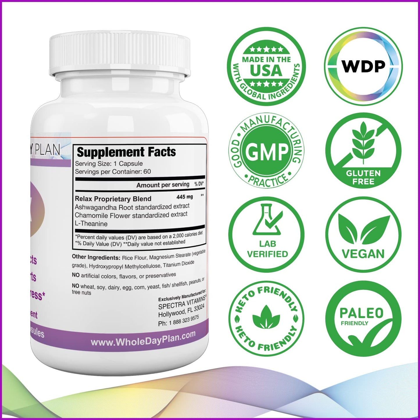 Spectra Vitamins Relax - Support Supplement, 60 Capsules