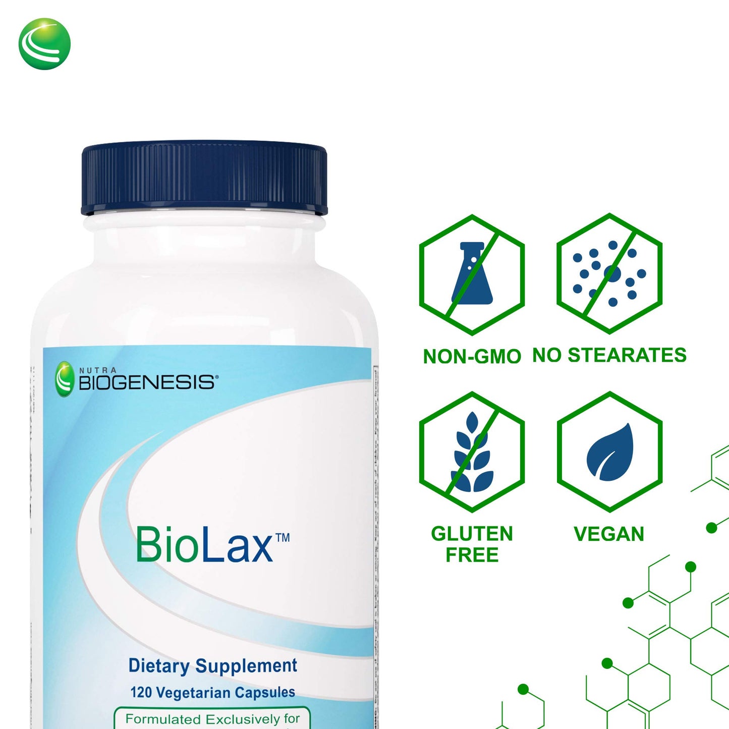 Nutra BioGenesis BioLax Magnesium Citrate, Konjac, and Dietary Fiber - Capsule, 120 Capsules