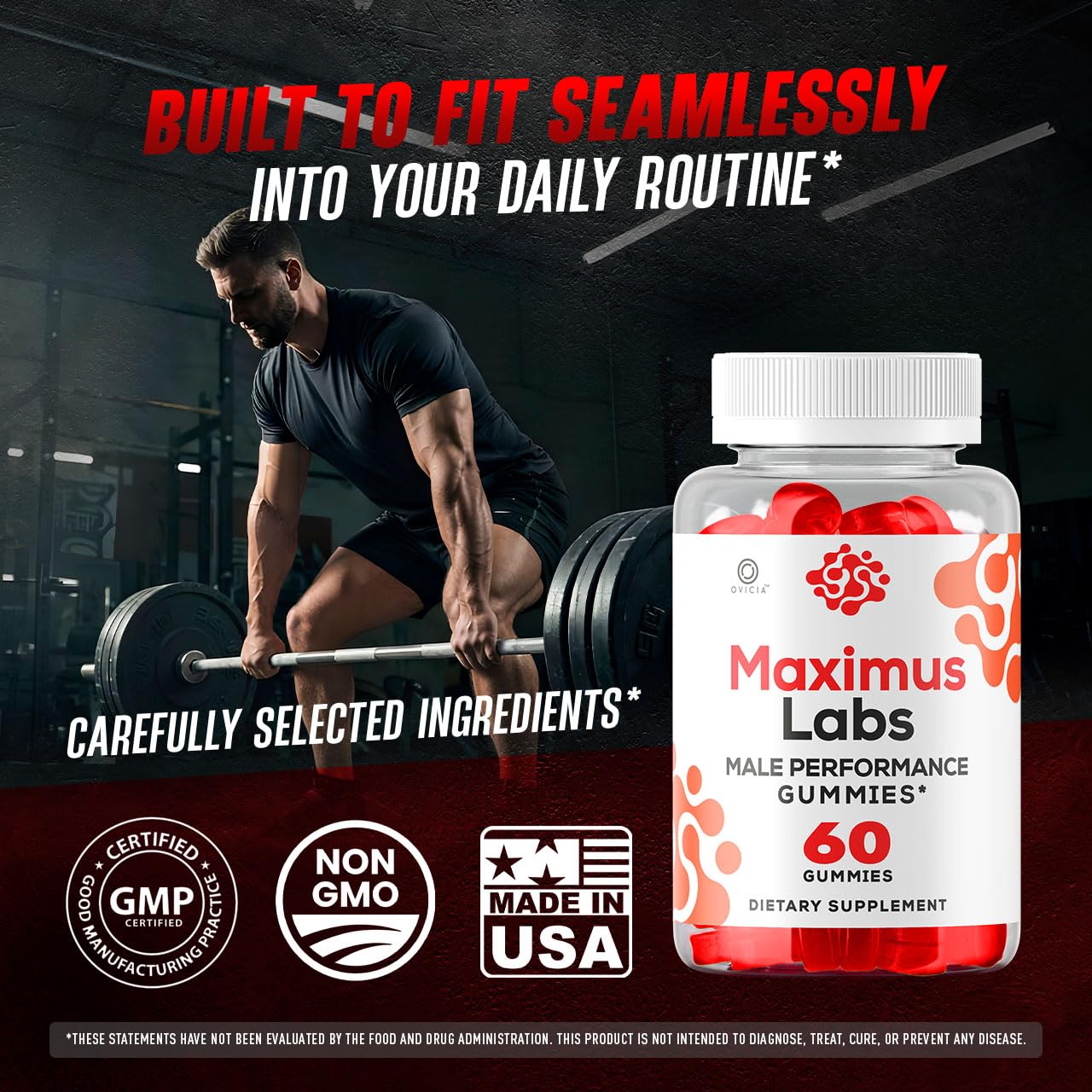 OVICIA Maximus Labs Gummies, 120 Gummies