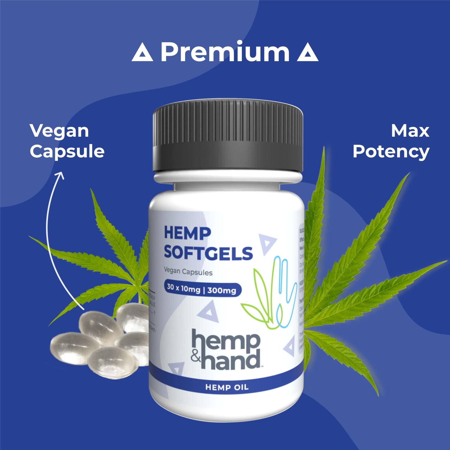 Hemp & Hand Hemp Softgels 300mg, 30 Count