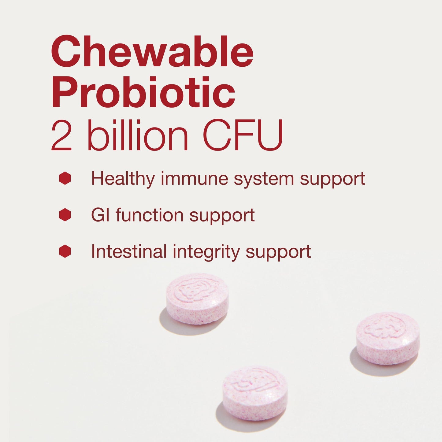 PROTOCOL FOR LIFE BALANCE Chewable Probiotic - 2 Billion CFU - Digestive Health & Immune System Support - Xylitol & Sorbitol - Lactobacillus Rhamnosus Probiotic - Halal & Vegan, 90 Chewables
