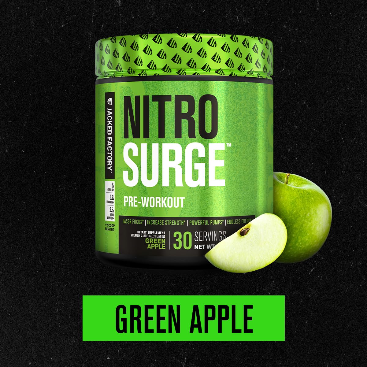 Jacked Factory NITROSURGE Pre Workout Supplement Powder 30 Servings