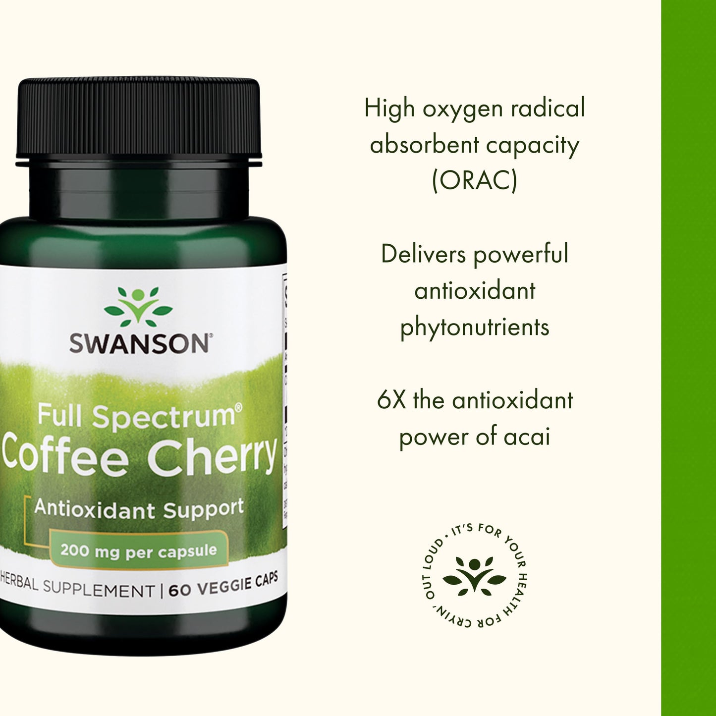 Swanson Full Spectrum Coffee Cherry Capsules, 60 Count