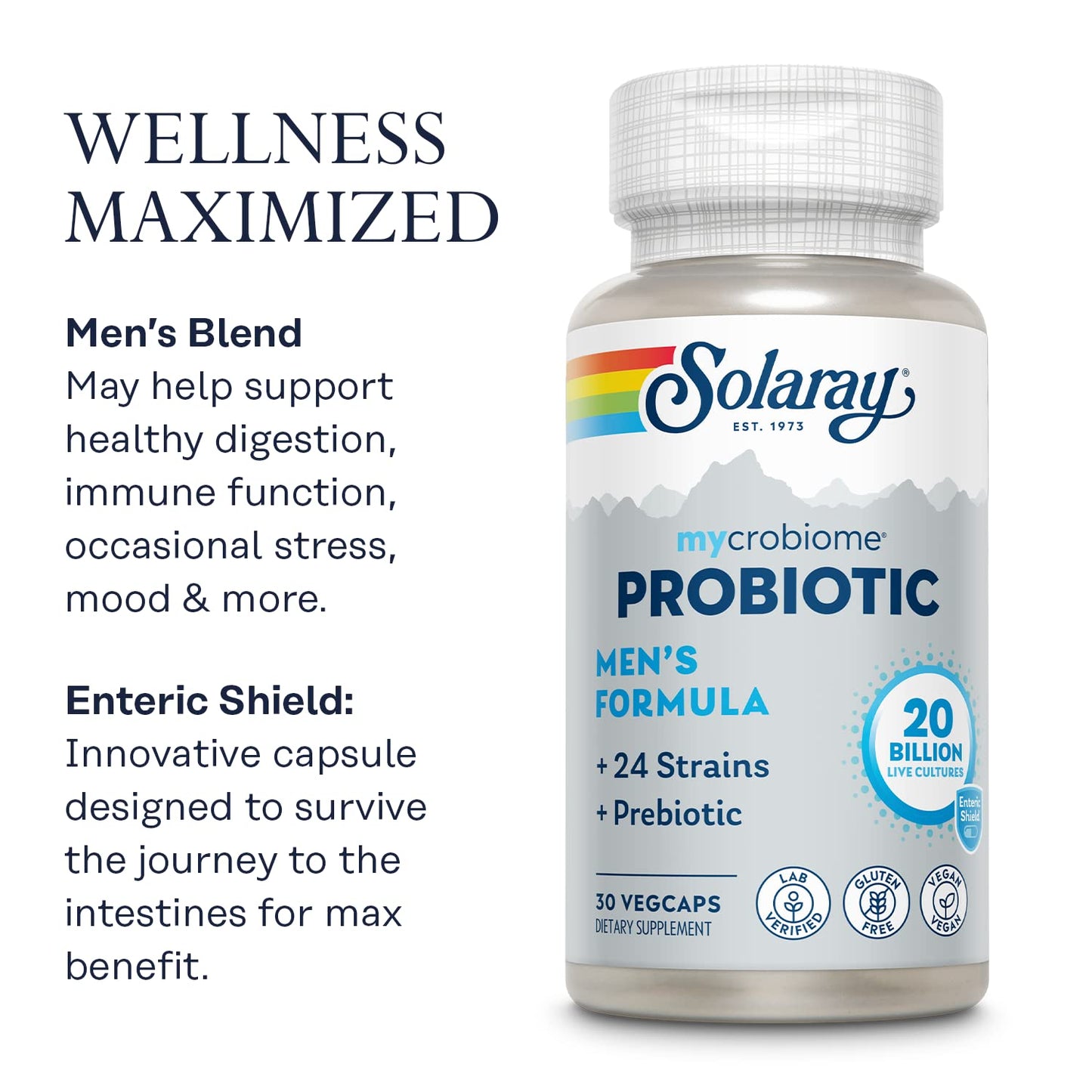 Solaray Mycrobiome Probiotic Mens Formula Capsules 30