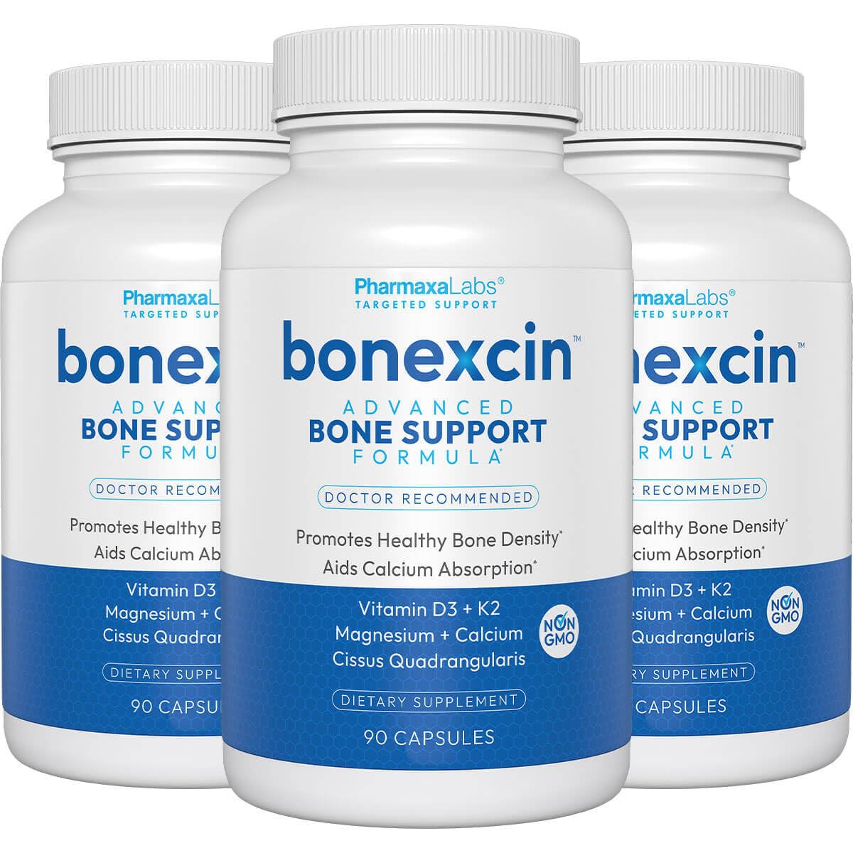 Bonexcin Advanced Bone Support Formula with Calcium, Magnesium, Vitamin D3 & K2 – Bone Density & Strength – 270 Capsules