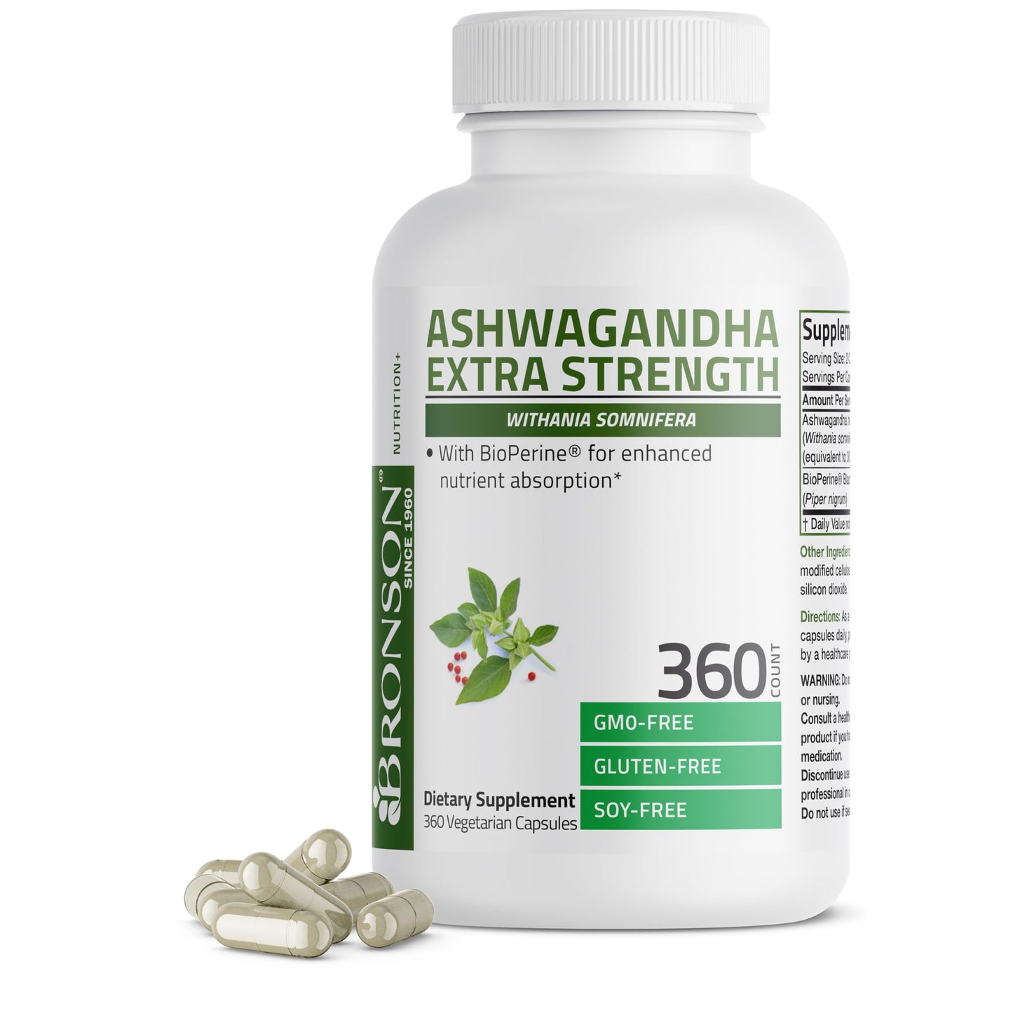 Bronson Ashwagandha Extra Strength Stress & Mood Support 360 Capsules
