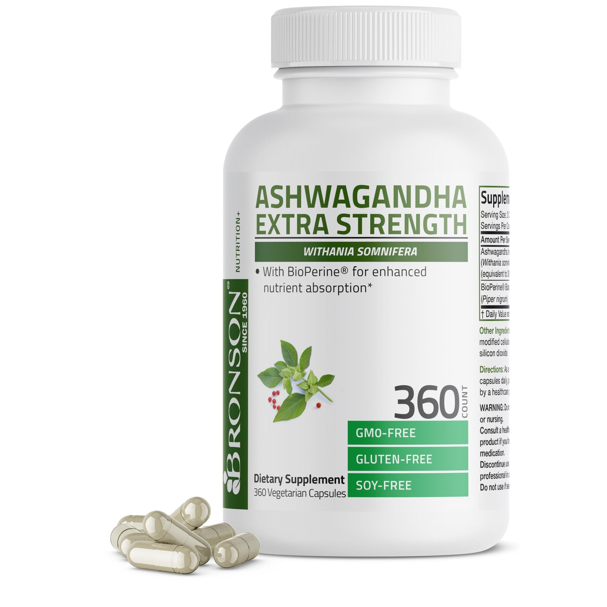 Bronson Ashwagandha Extra Strength Stress & Mood Support 360 Capsules