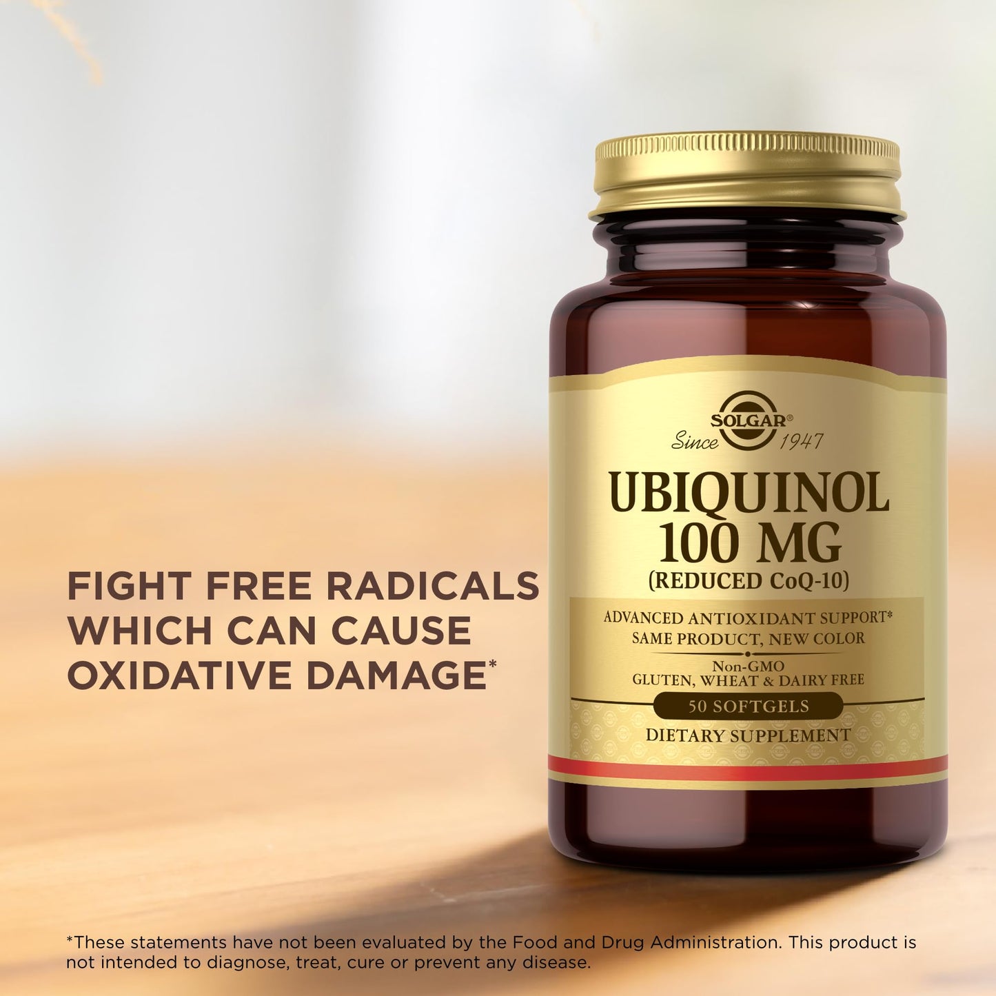 Solgar Ubiquinol 100 mg (Reduced CoQ-10) Softgels, 100 Softgels