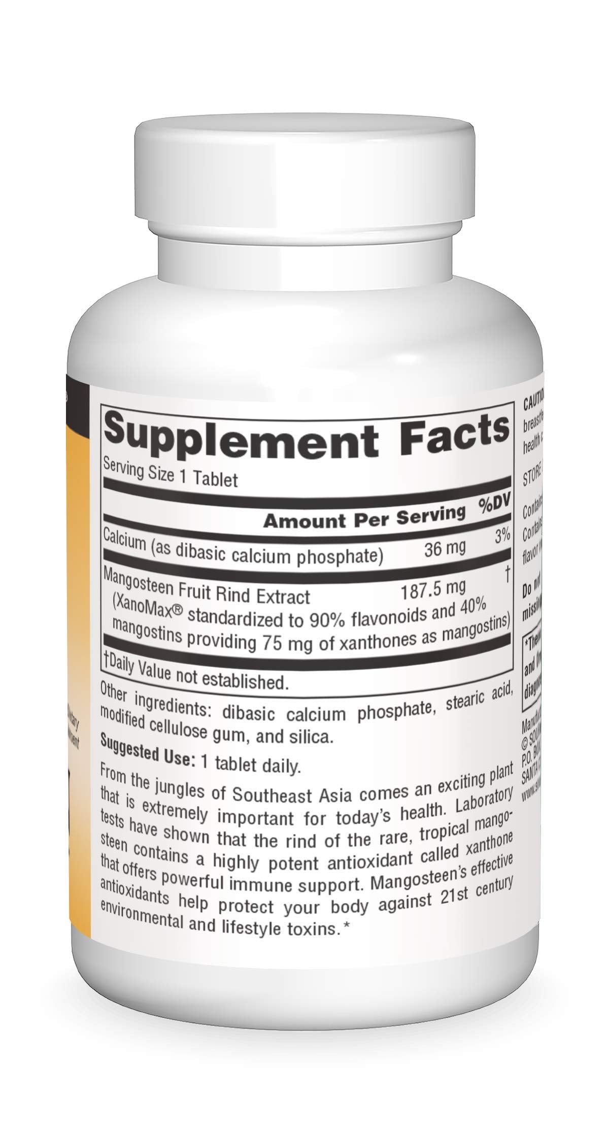 Source Naturals Mangosteen 75 mg Xanthones Antioxidant and Immune Support Tablet, 120 Count