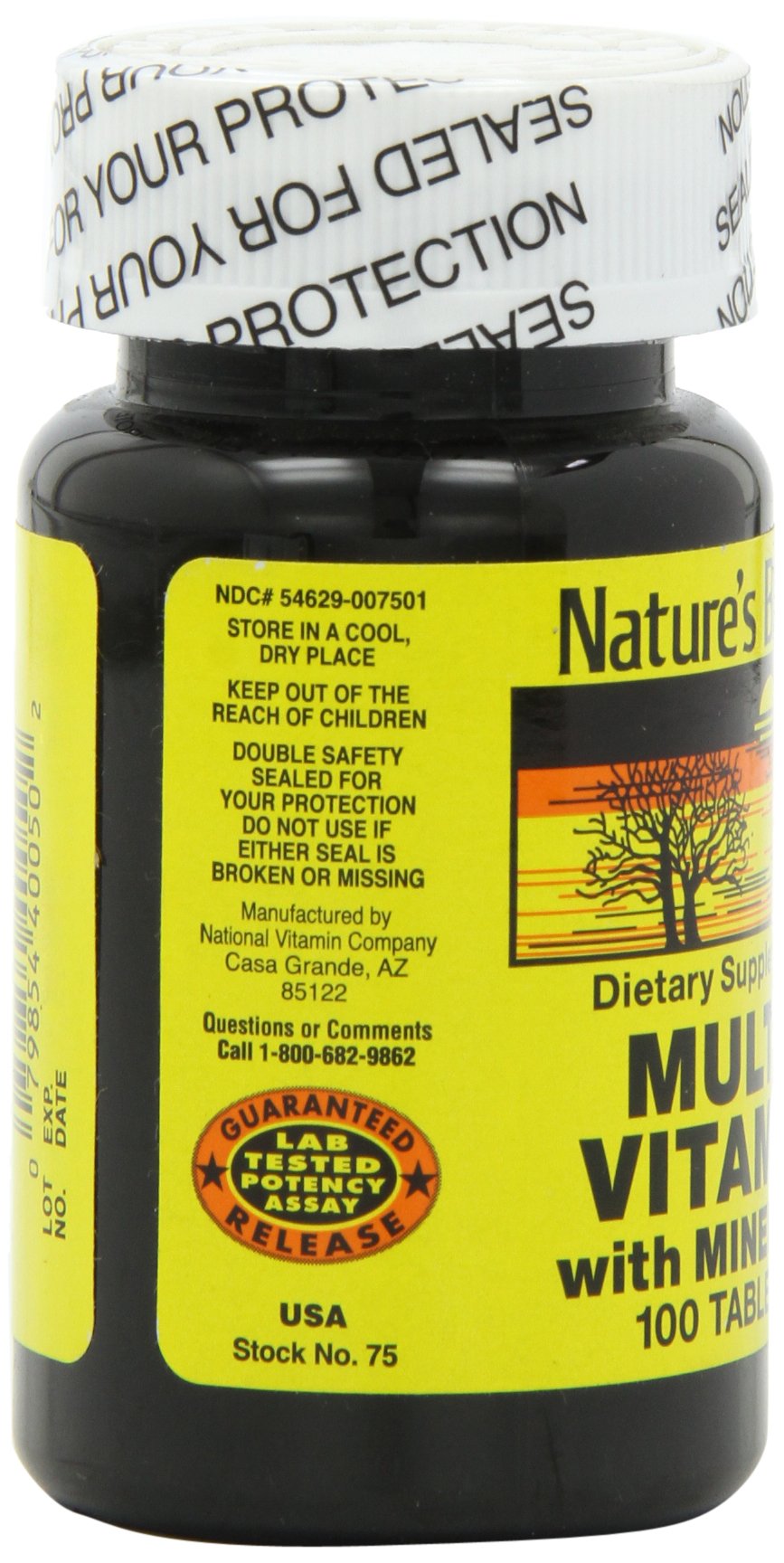 Nature's Blend NAT B Multivitamin & MIN TB Tablets, 100 Count