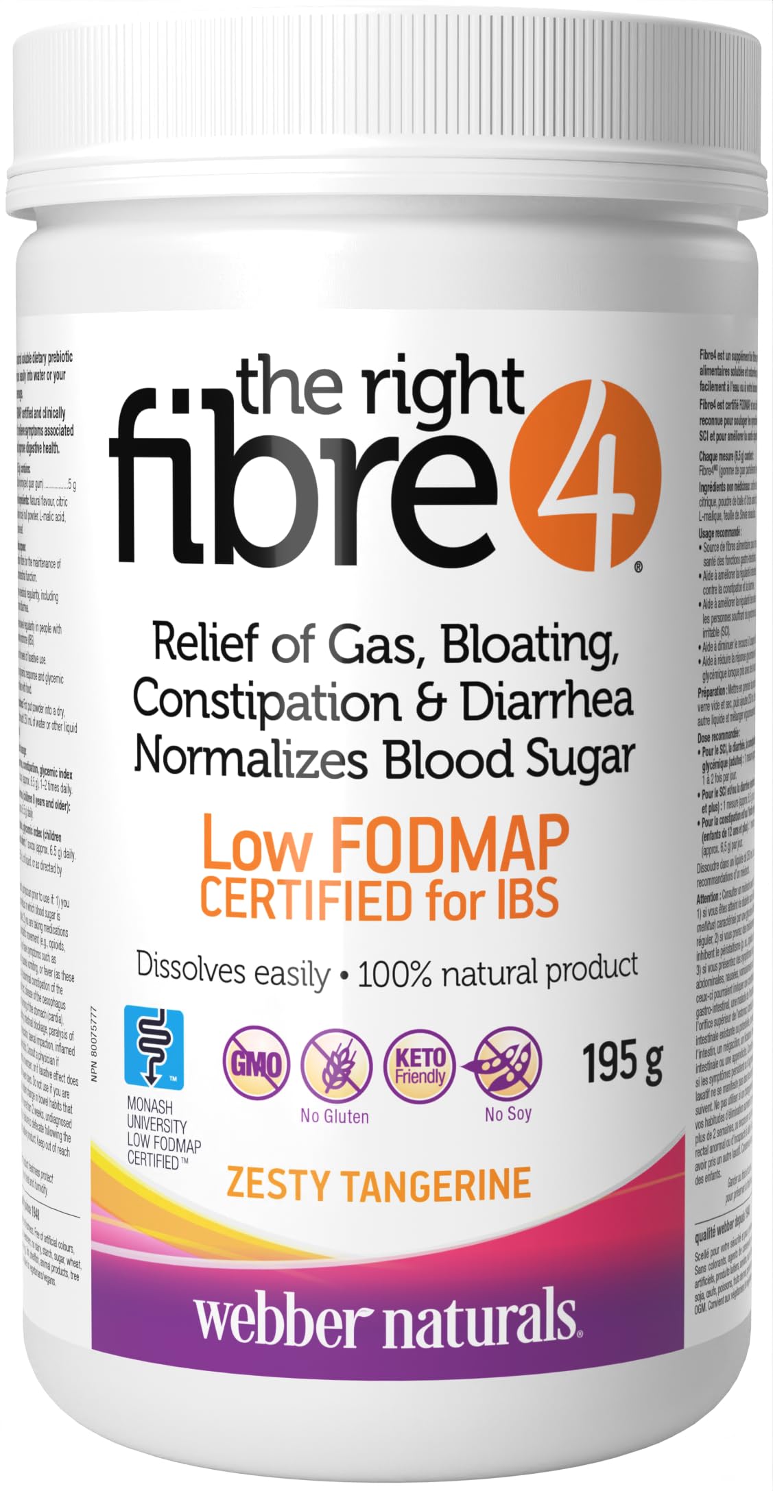 Webber Naturals Fibre 4 Zesty Tangerine Powder 1