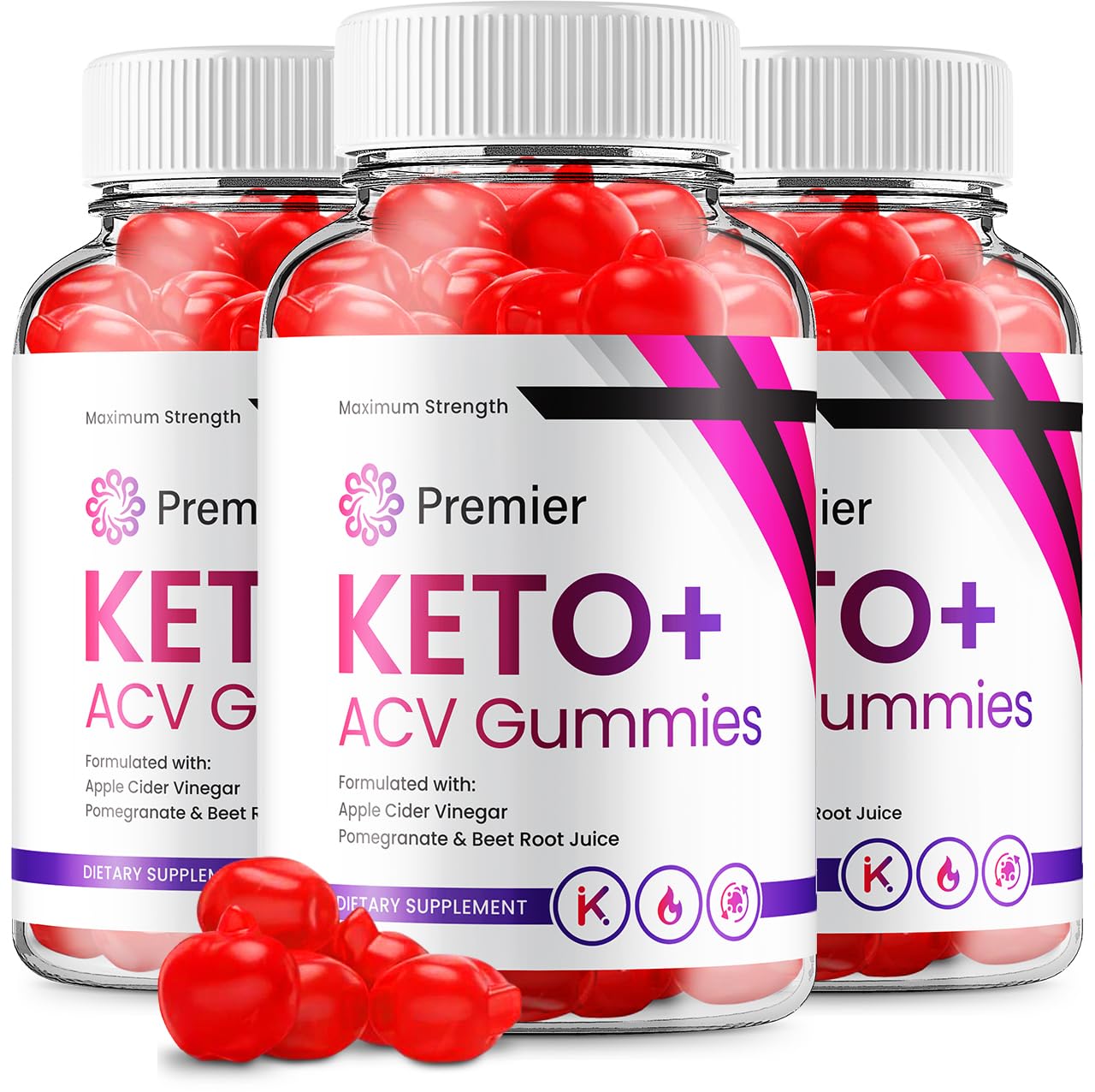 Indelo Premier Keto ACV Gummies Advanced Formula Premier Keto Plus ACV Apple Cider Vinegar Premier ACV Dietary Supplement, 180 Gummies