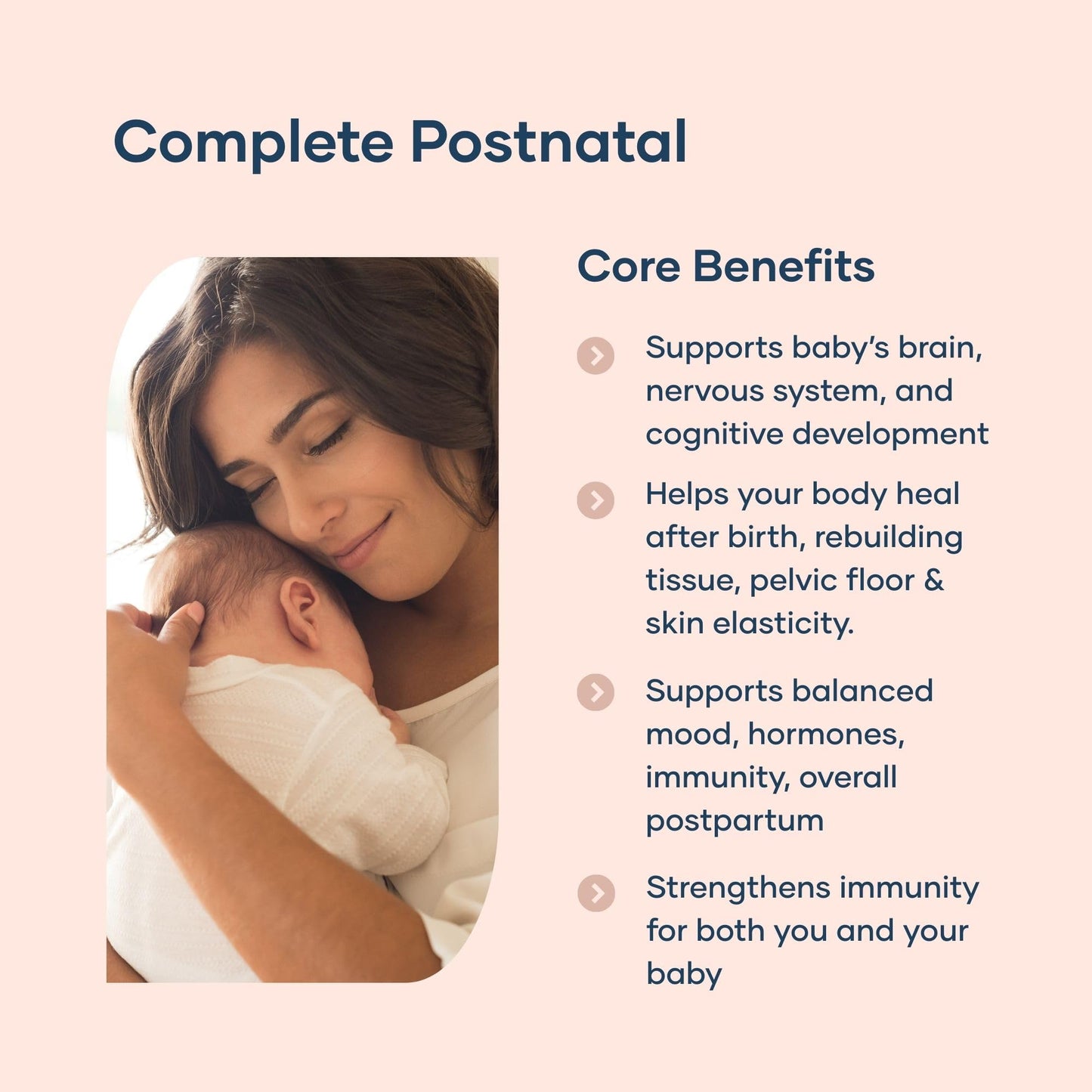 BabyRx Complete Postnatal+ Postnatal Vitamins with Omega-3 DHA, EPA, Collagen, Folate, Iron, 60 Capsules