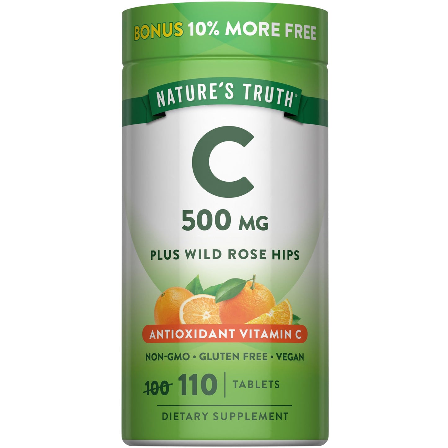 Nature's Truth Vitamin C with Rose Hips 500 mg Tablet 110 Tablets