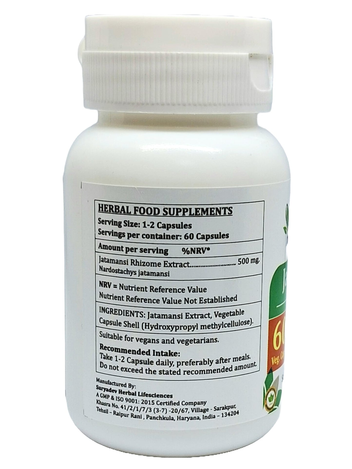 Satya Naturals Jatamansi Forte Capsules 500 mg, 60 Veg Capsules