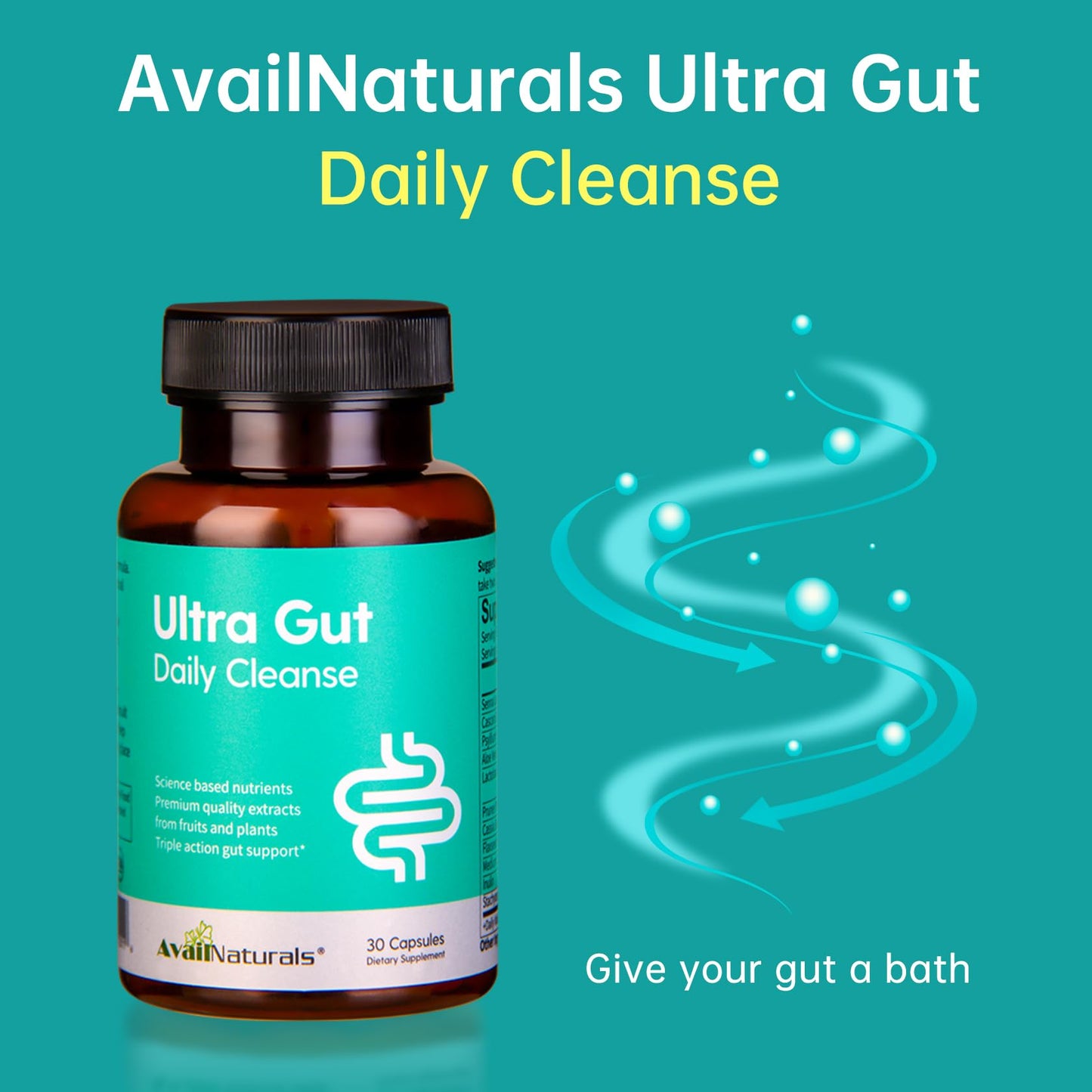 Generic AvailNaturals Daily Cleanse - Gut & Colon Support Capsule, 30 Capsules