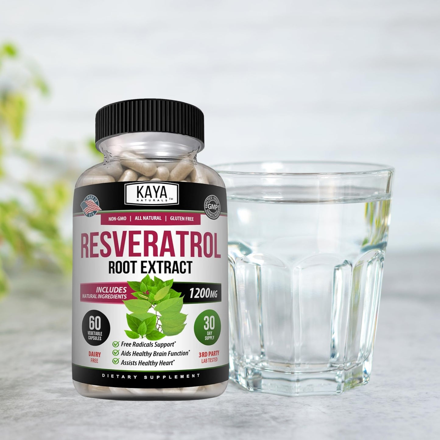 Kaya Naturals Resveratrol Capsules 60 Count