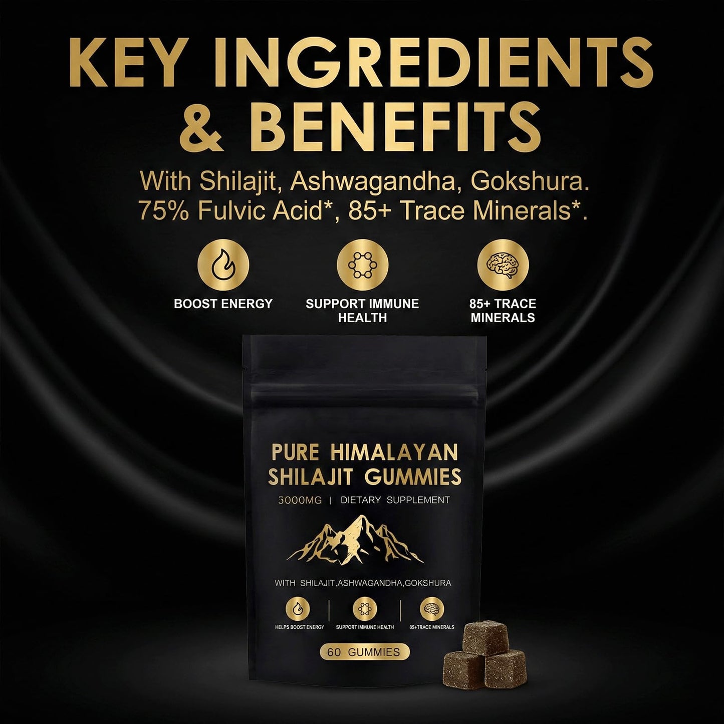 Vitacore Shilajit Shilajit Gummies Gummy 1 Count