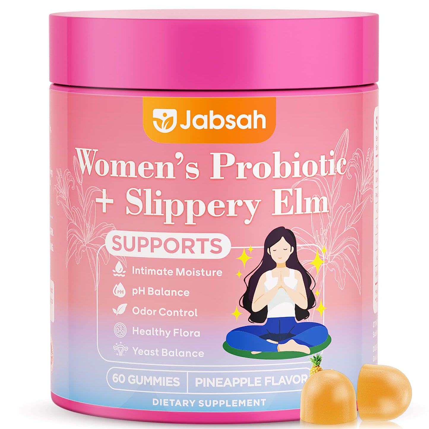 Jabsah Feminine Probiotics for Women Gummy 60 Count