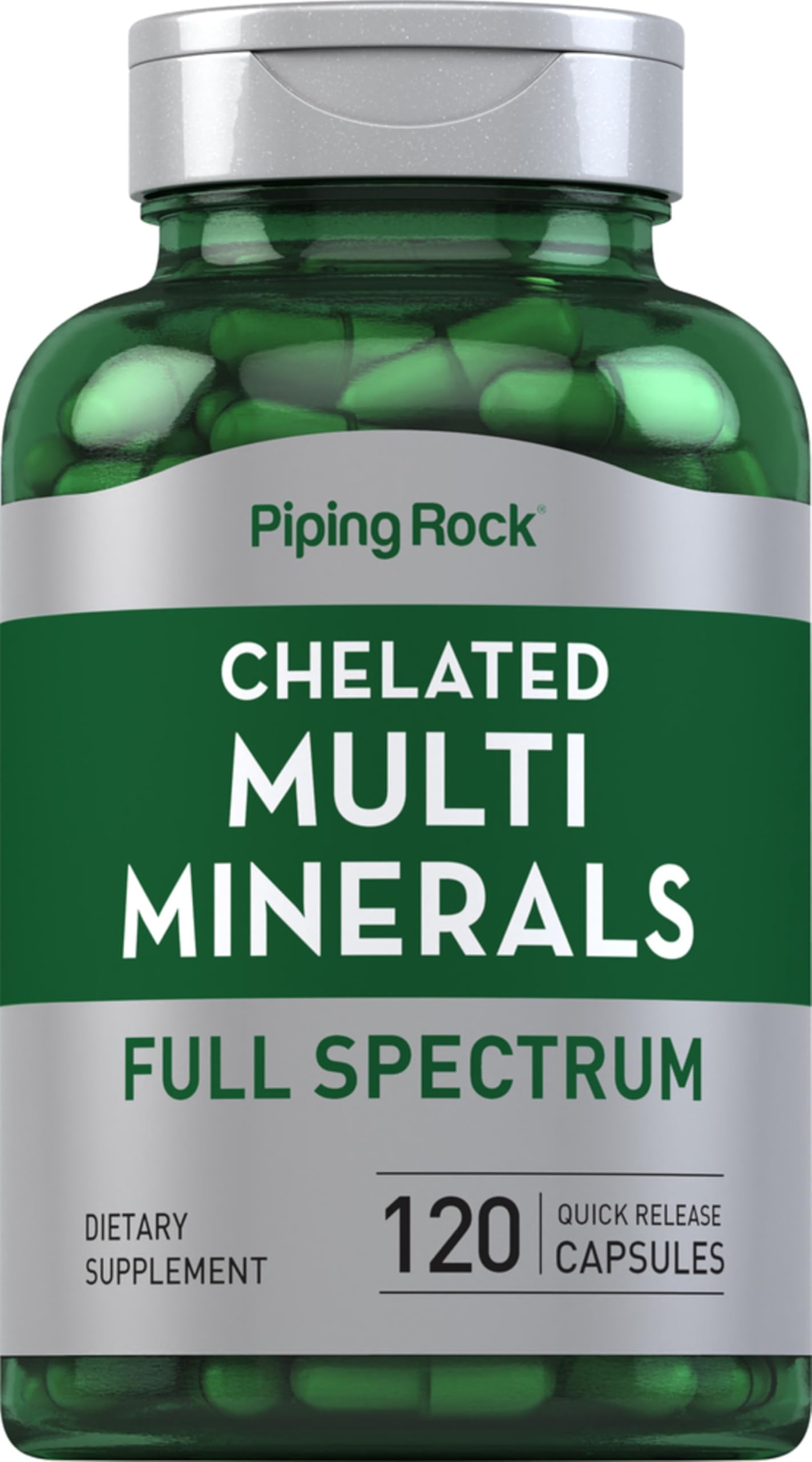Piping Rock Mega Multi Mineral Chelated Supplement Capsules 120 Count