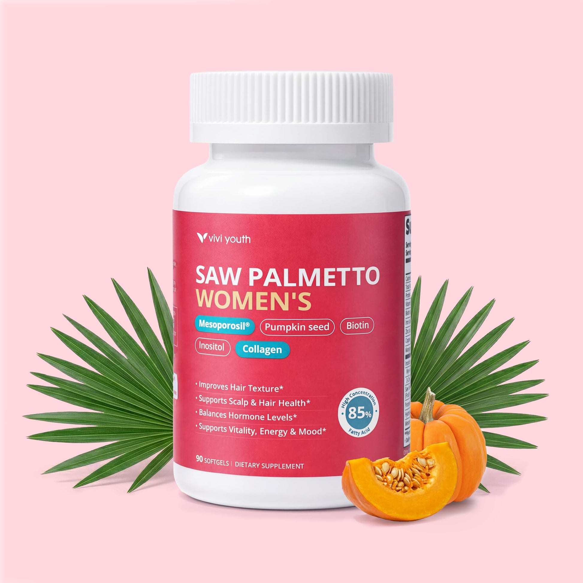 VIVI Youth Saw Palmetto for Women Softgel 90 Count