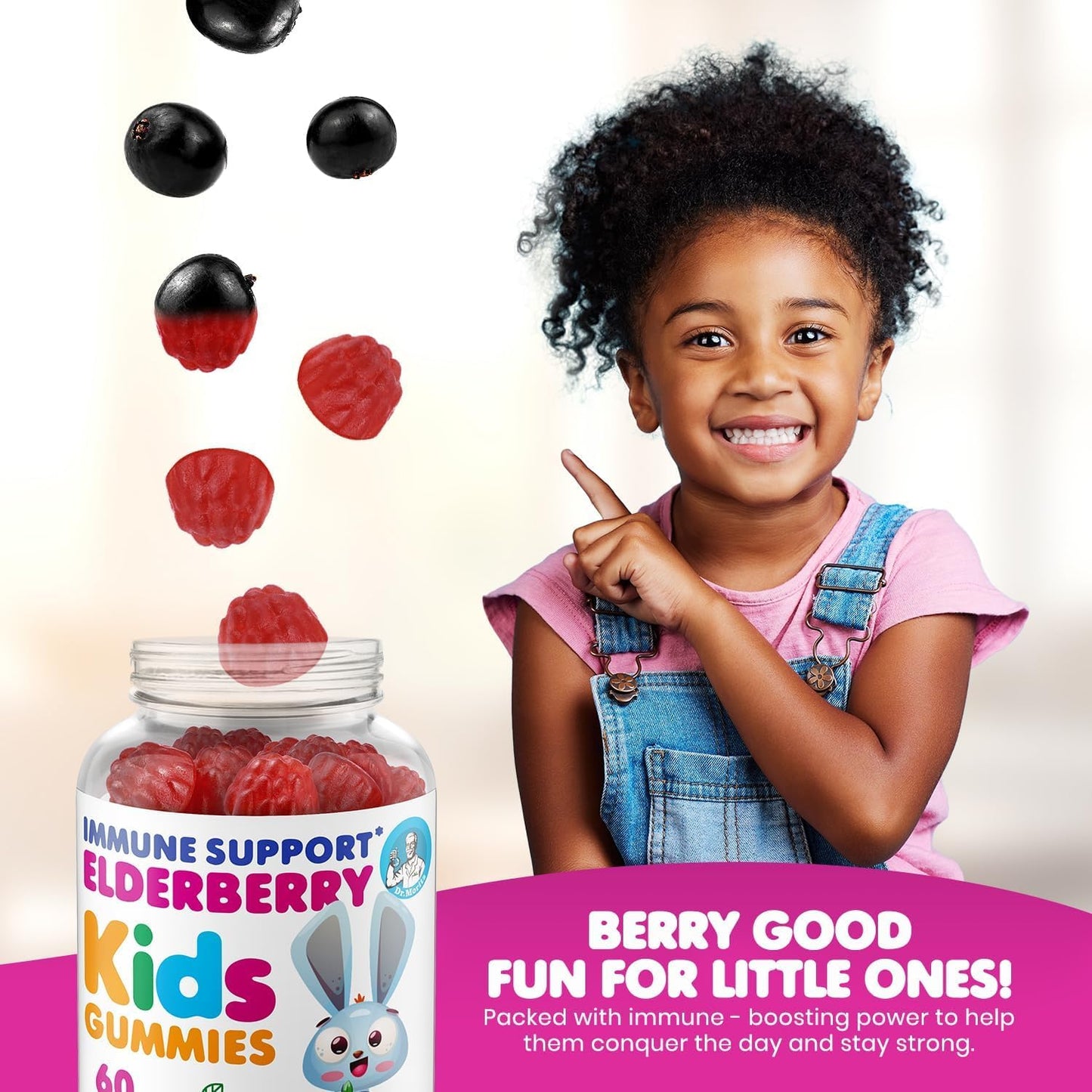 DR. MORITZ Elderberry Gummies for Kids & Toddlers - 50 Gummies