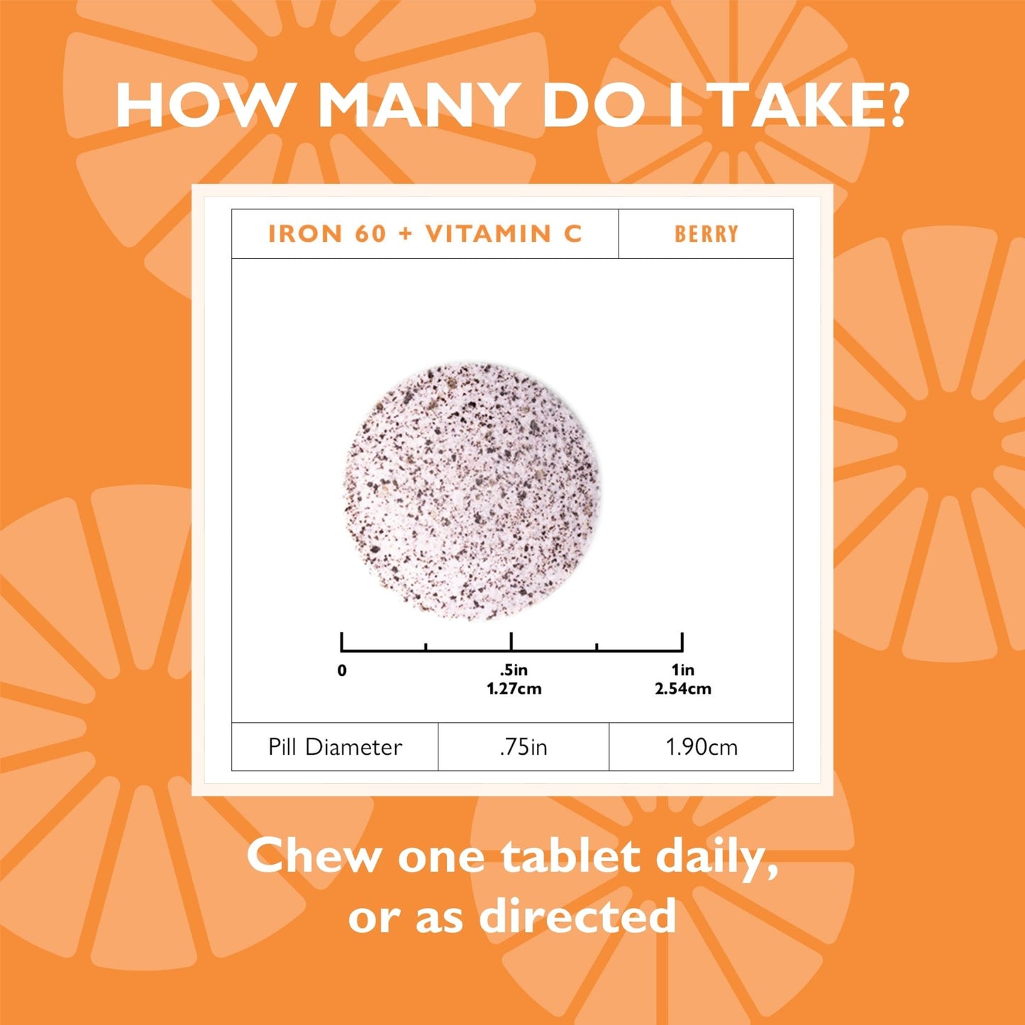 Celebrate Bariatric Supplements Bariatric Iron with Vitamin C Chewable Tablet, 90 Tablets